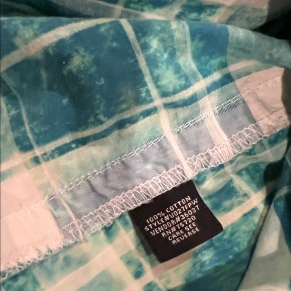 BKE Vintage Men's Turquoise and White Plaid Button-Down Shirt NWOT - Picture 10 of 10